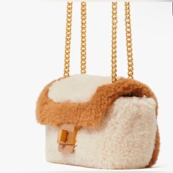 NWT Kate Spade Evelyn Faux Shearling Small Shoulder Crossbody - Picture 3 of 7